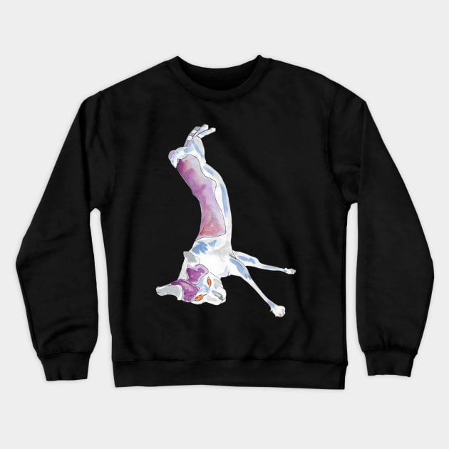 Relaxing Cat Original Watercolour Painting - Made by MacPean Crewneck Sweatshirt by MacPean